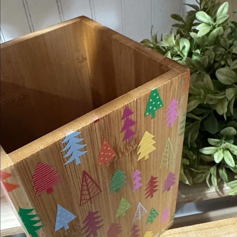 Colorful Utensil Holder & Spoon Rest Tree Set Brand New Christmas holiday decor